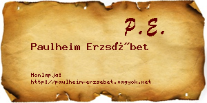 Paulheim Erzsébet névjegykártya