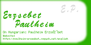 erzsebet paulheim business card